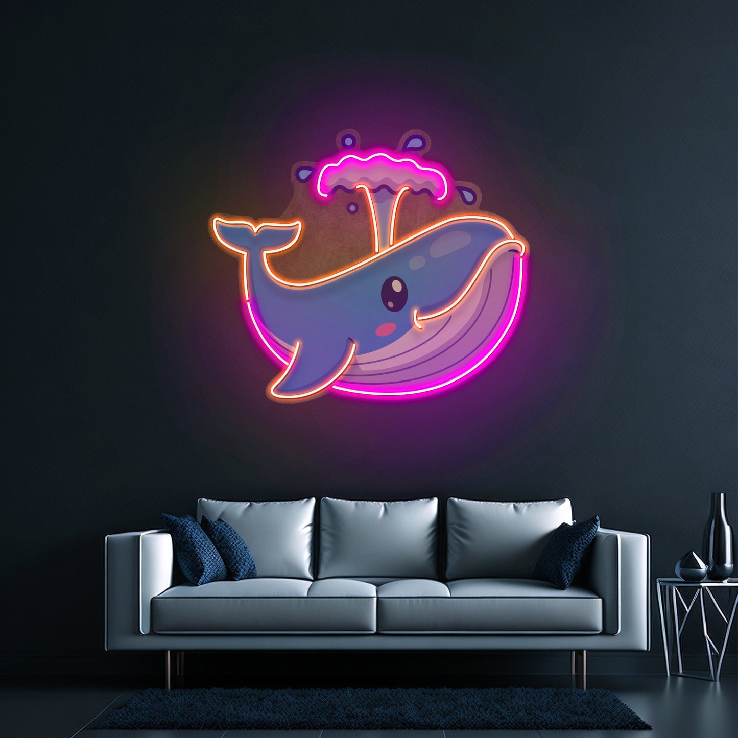 Baby Whale Spout Led Neon Sign Light Custom Led Signs