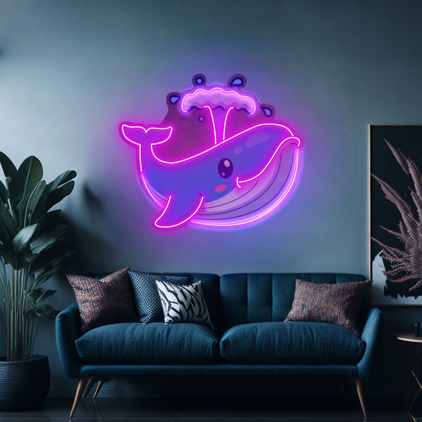 Baby Whale Spout Led Neon Sign Light Custom Led Signs