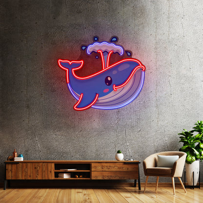 Baby Whale Spout Led Neon Sign Light Custom Led Signs