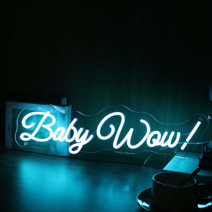 Baby Wow Blue Led Neon Sign - Shineneon