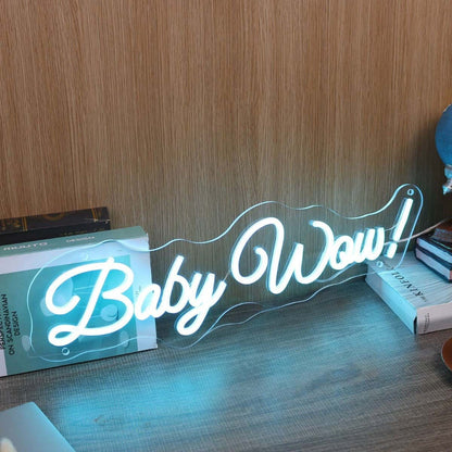 Baby Wow Blue Led Neon Sign - Shineneon