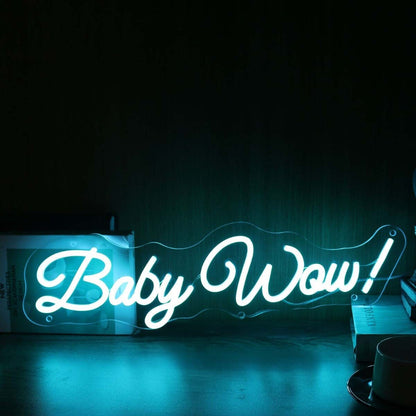 Baby Wow Blue Led Neon Sign - Shineneon