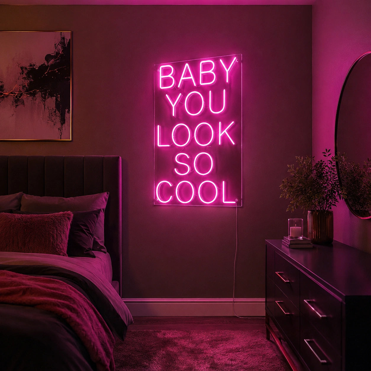 Baby You Look So Cool LED Neon Sign - 04 Size Image