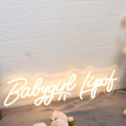 Babygirl Lipof Yellow Led Neon Sign - Shineneon