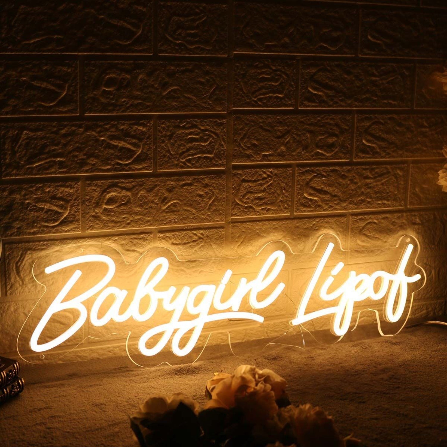 Babygirl Lipof Yellow Led Neon Sign - Shineneon