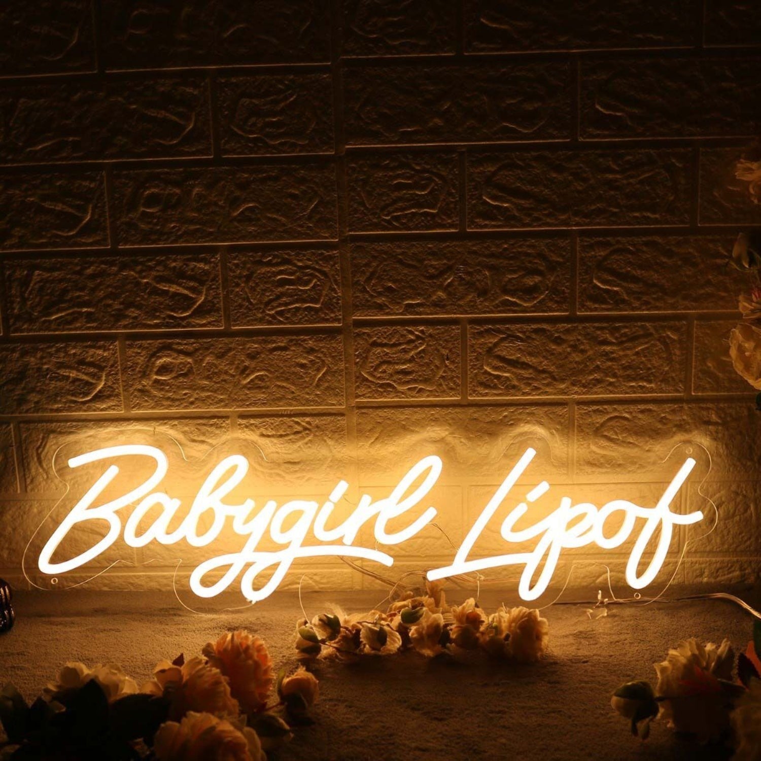 Babygirl Lipof Yellow Led Neon Sign - Shineneon
