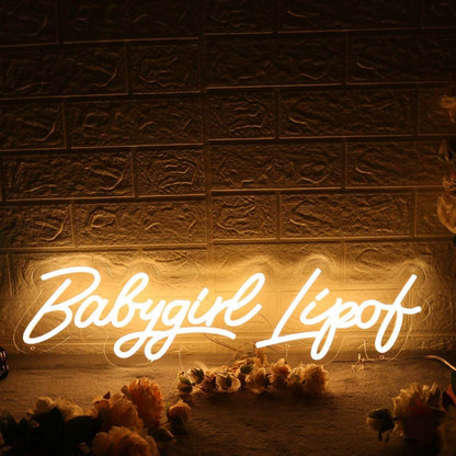Babygirl Lipof Yellow Led Neon Sign - Shineneon