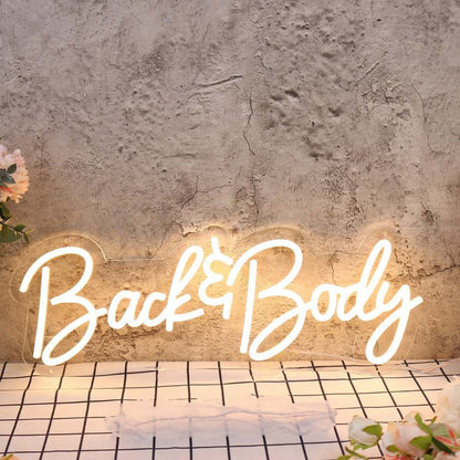 Back And Body Yellow Led Neon Sign - Shineneon