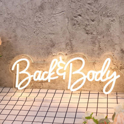 Back And Body Yellow Led Neon Sign - Shineneon