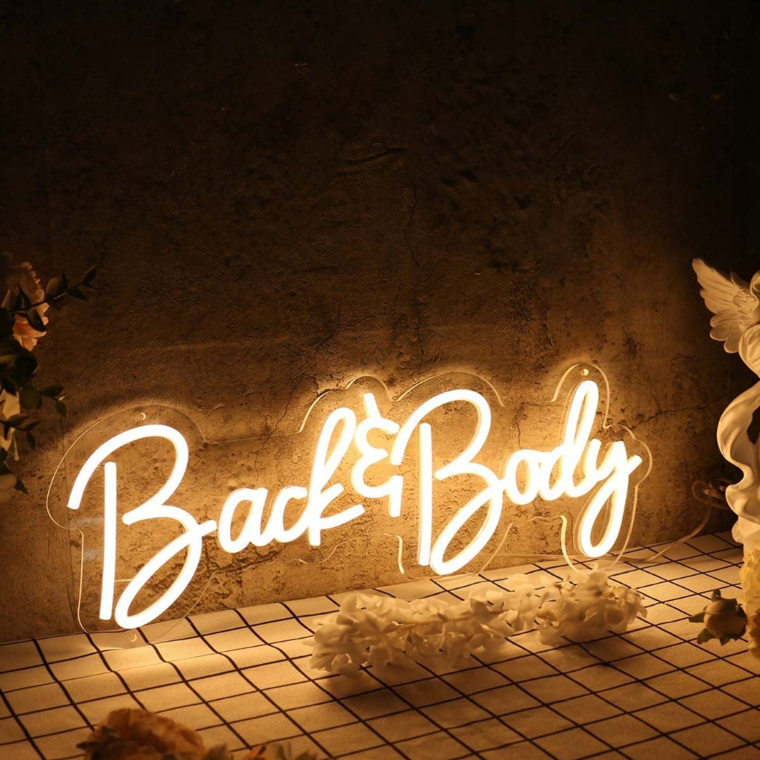 Back And Body Yellow Led Neon Sign - Shineneon