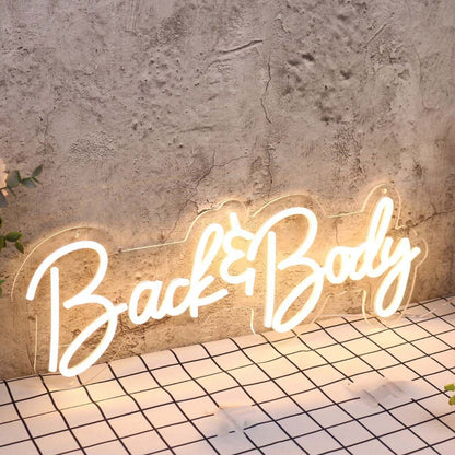 Back And Body Yellow Led Neon Sign - Shineneon