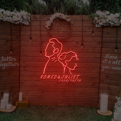 Back To Back Wedding Custom Neon Sign | Shineneon