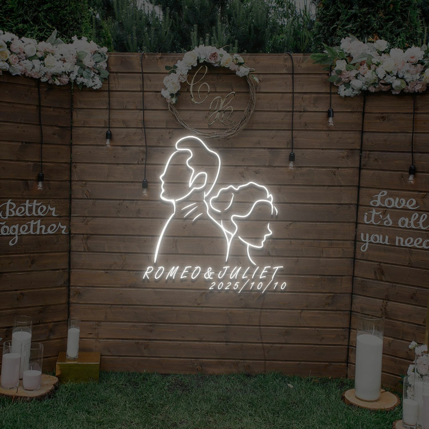 Back To Back Wedding Custom Neon Sign | Shineneon