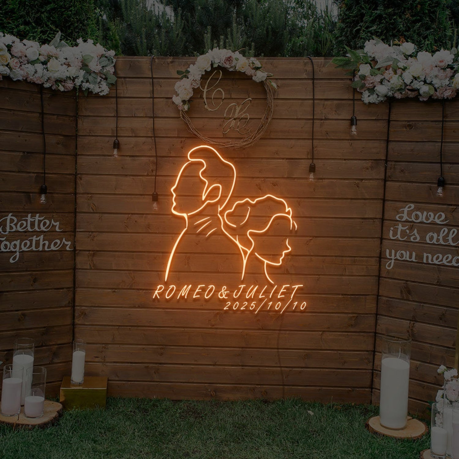 Back To Back Wedding Custom Neon Sign | Shineneon