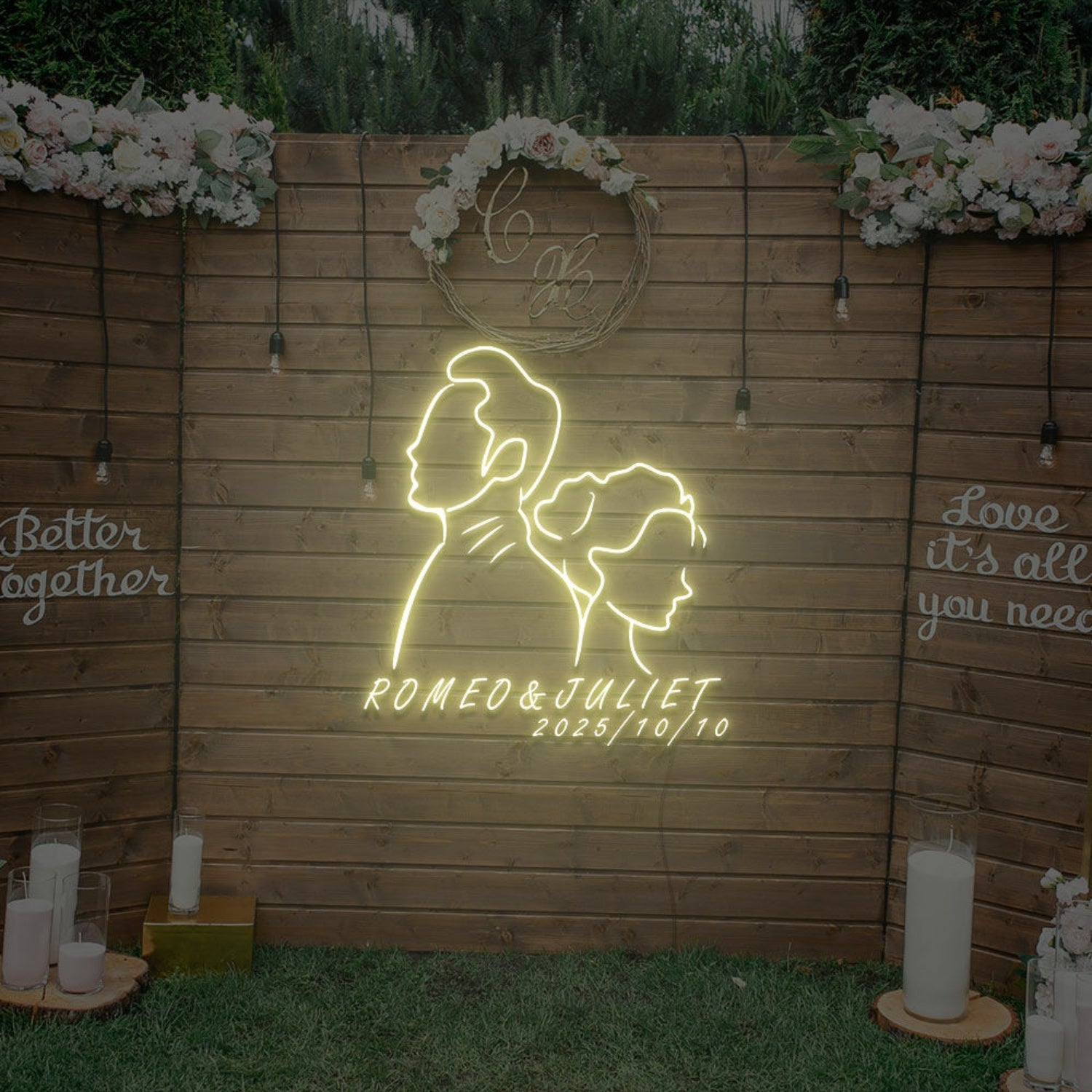 Back To Back Wedding Custom Neon Sign | Shineneon