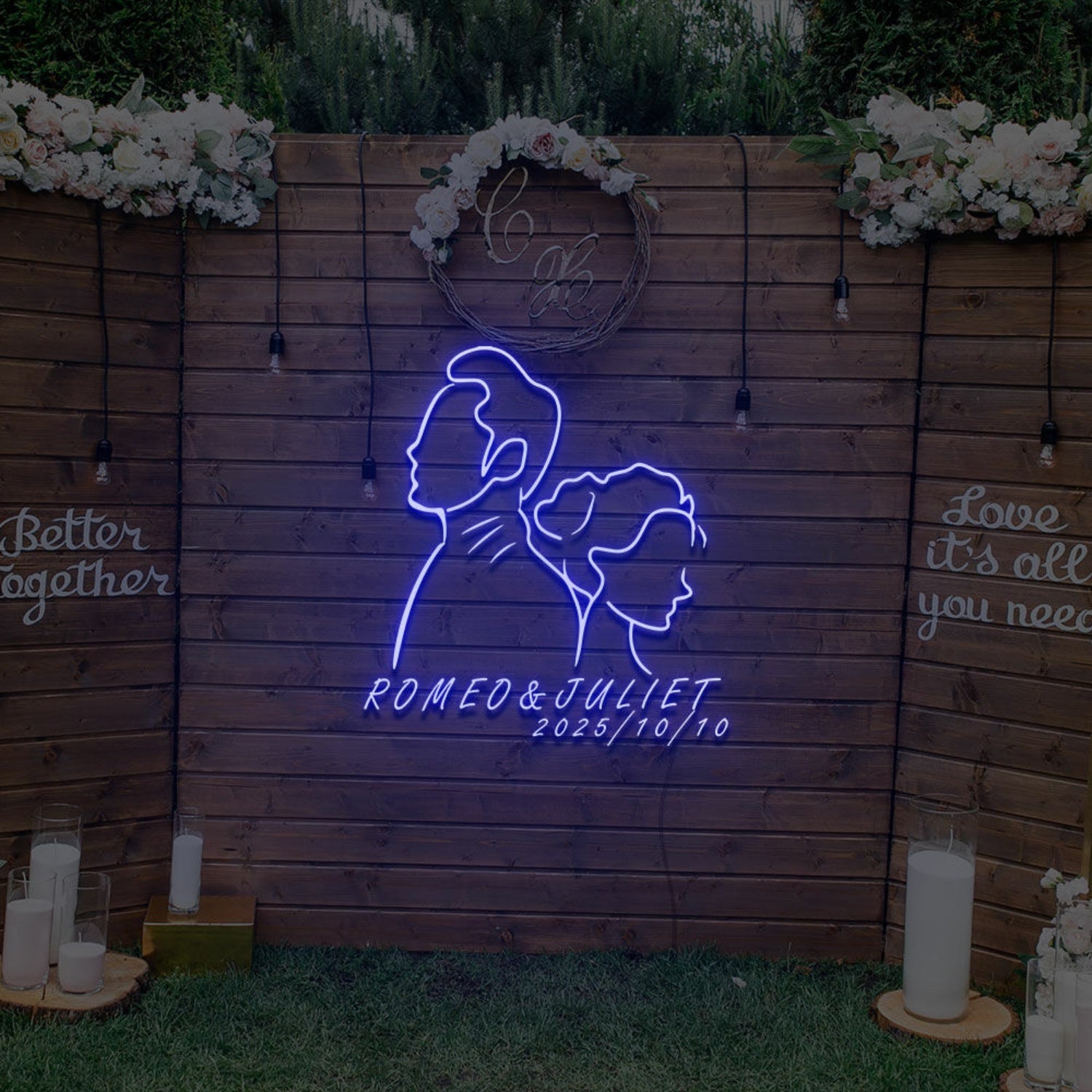Back To Back Wedding Custom Neon Sign | Shineneon