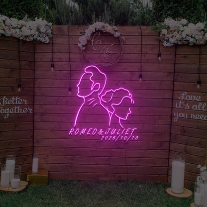 Back To Back Wedding Custom Neon Sign | Shineneon