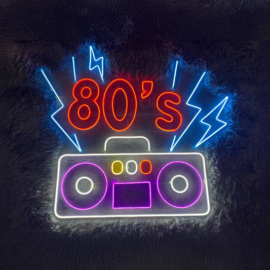 Back To The 80S Neon Led Sign Wall Decor