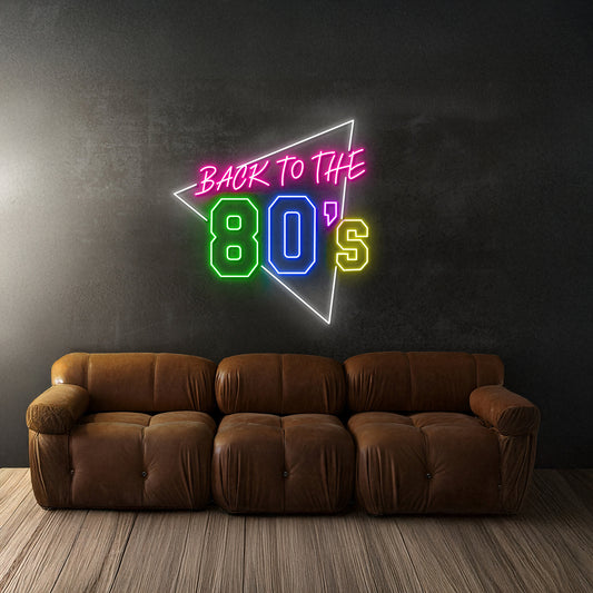 Back To The 80S Retro Neon Sign Wall Decor