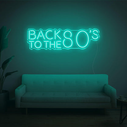 Back To The 80s Retro Purple Led Neon Sign For Home Bar Cafe Decor | Shineneon