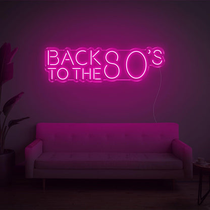 Back To The 80s Retro Purple Led Neon Sign For Home Bar Cafe Decor | Shineneon