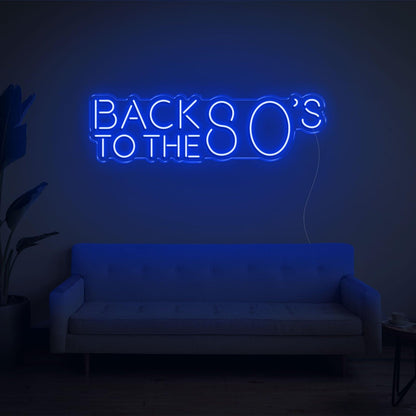 Back To The 80s Retro Purple Led Neon Sign For Home Bar Cafe Decor | Shineneon