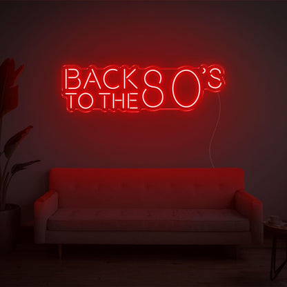 Back To The 80s Retro Purple Led Neon Sign For Home Bar Cafe Decor | Shineneon