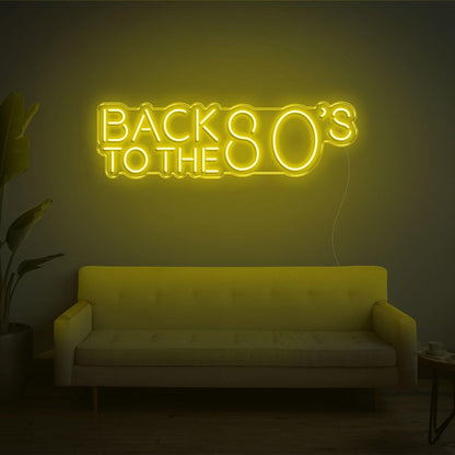 Back To The 80s Retro Purple Led Neon Sign For Home Bar Cafe Decor | Shineneon