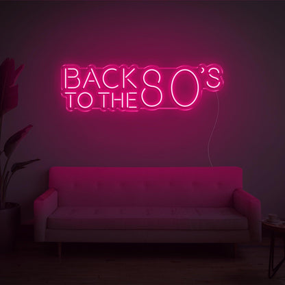 Back To The 80s Retro Purple Led Neon Sign For Home Bar Cafe Decor | Shineneon