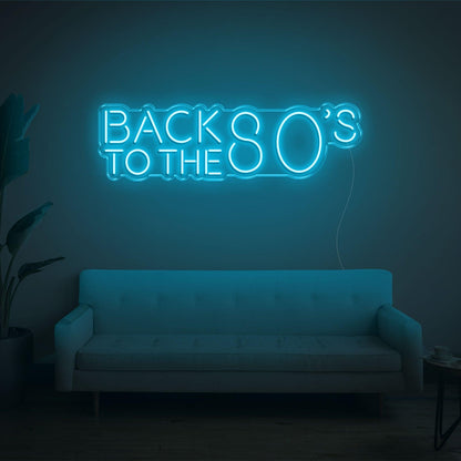Back To The 80s Retro Purple Led Neon Sign For Home Bar Cafe Decor | Shineneon