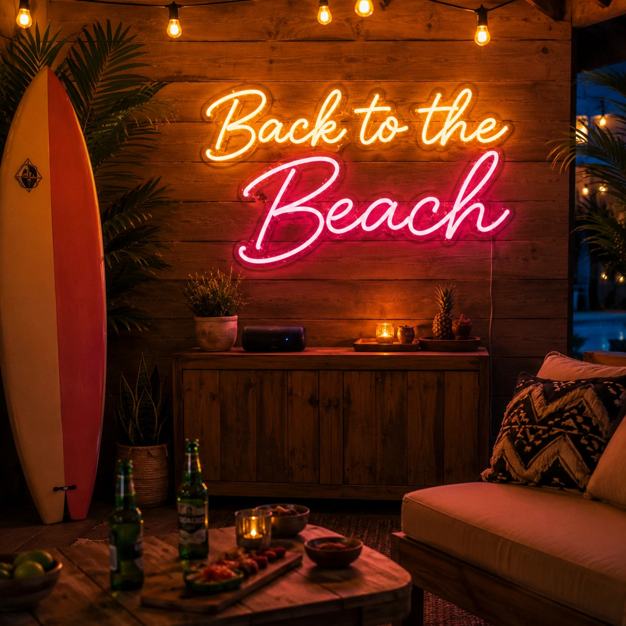 Back To The Beach Neon Sign LED Neon Sign real lifestyle scene