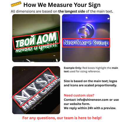 Angus Coote 3D Frontlit And Backlit Channel Letter Led Light Sign