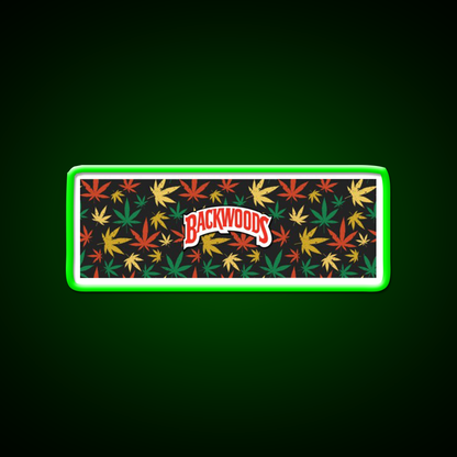 Backwoods Hemp Inspired Green Leaf Led Neon Sign Rgb Color - LED neon sign view 8