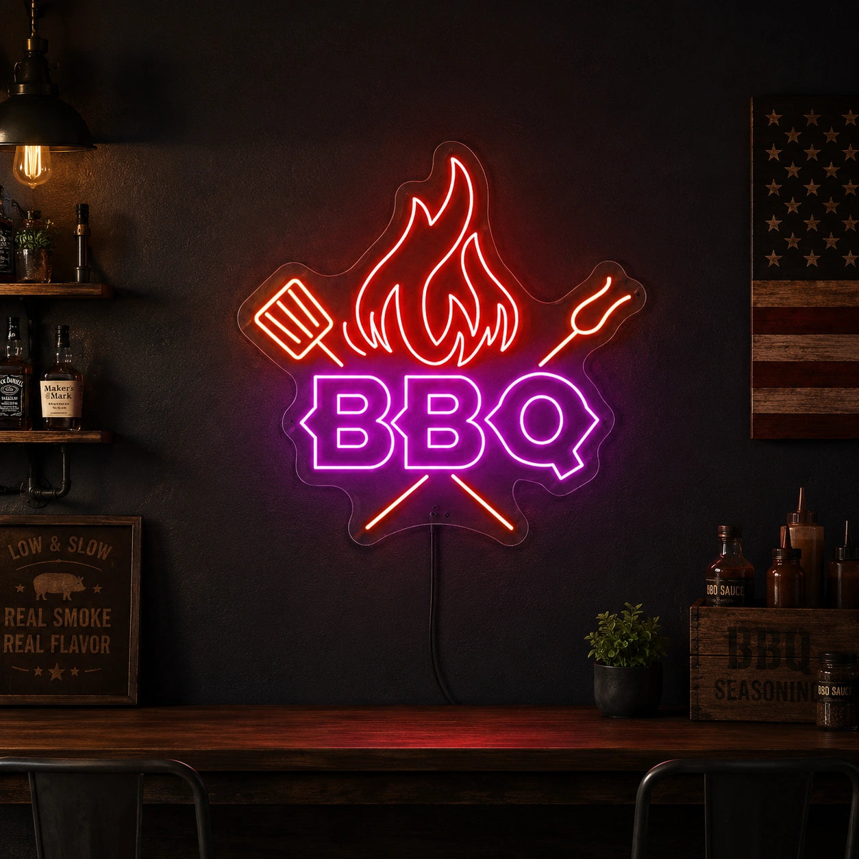 Backyard BBQ Neon Sign LED Neon Sign high-converting product image