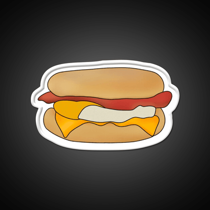 Bacon And Egg Breakfast Muffin Snack Food Led Neon Sign Rgb Color - Shineneon
