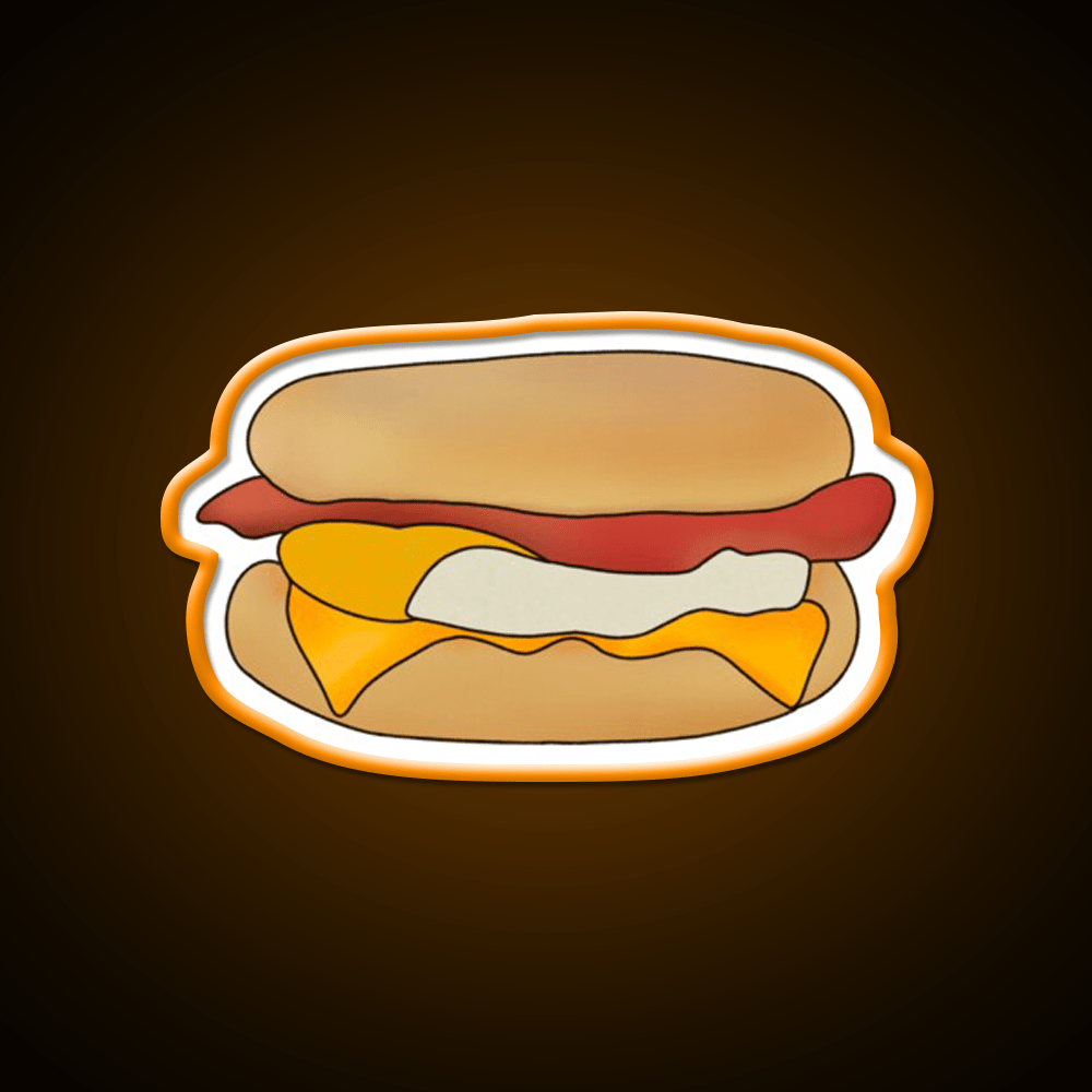 Bacon And Egg Breakfast Muffin Snack Food Led Neon Sign Rgb Color - Shineneon