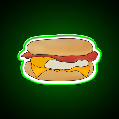 Bacon And Egg Breakfast Muffin Snack Food Led Neon Sign Rgb Color - Shineneon