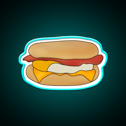 Bacon And Egg Breakfast Muffin Snack Food Led Neon Sign Rgb Color - Shineneon