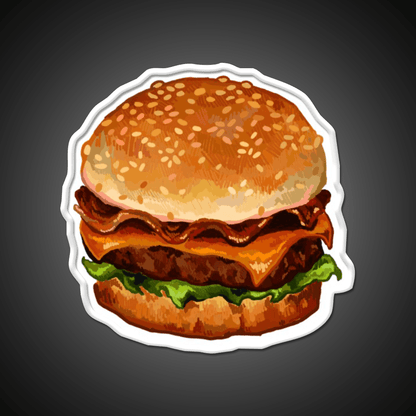 Bacon Cheeseburger Fast Food Led Neon Sign For Burger Place Rgb Color - Shineneon