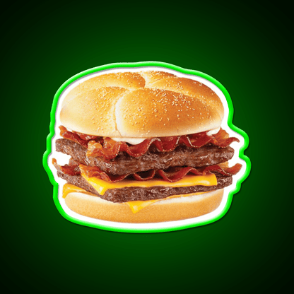 Baconator Fast Food Led Neon Sign For Burger Place Rgb Color - Shineneon