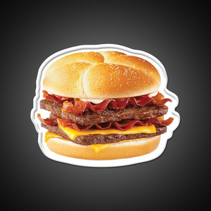 Baconator Fast Food Led Neon Sign For Burger Place Rgb Color