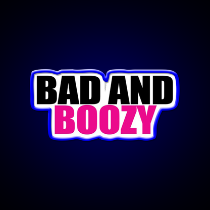 Bad And Boozy V2 Man Cave Bar Led Neon Sign Rgb Color