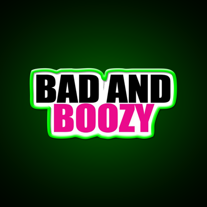 Bad And Boozy V2 Man Cave Bar Led Neon Sign Rgb Color