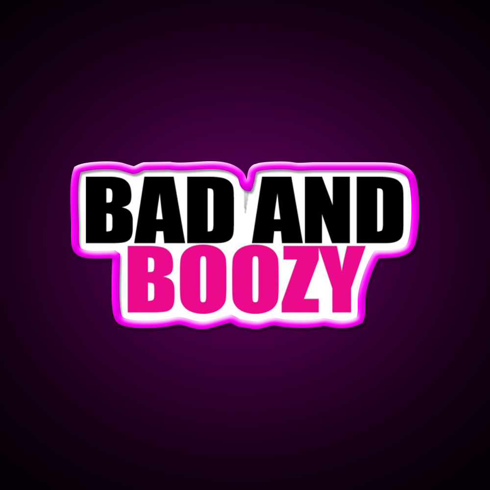 Bad And Boozy V2 Man Cave Bar Led Neon Sign Rgb Color