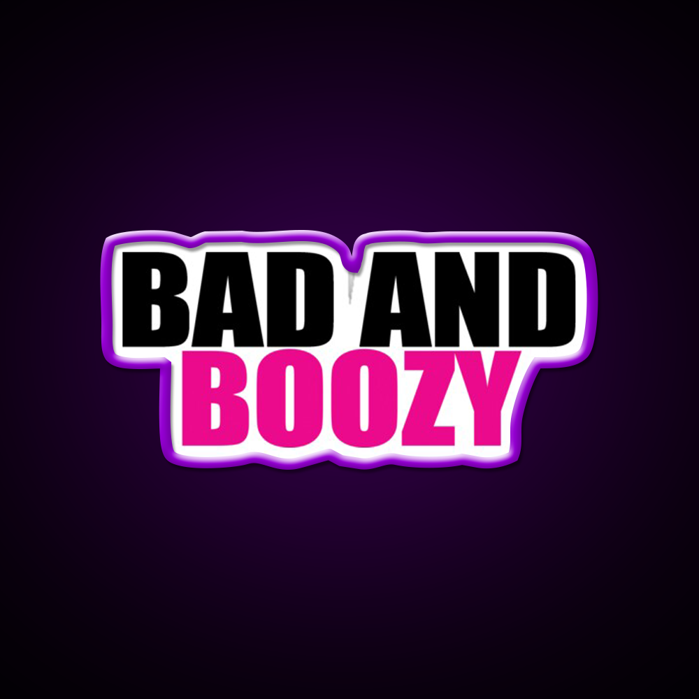 Bad And Boozy V2 Man Cave Bar Led Neon Sign Rgb Color