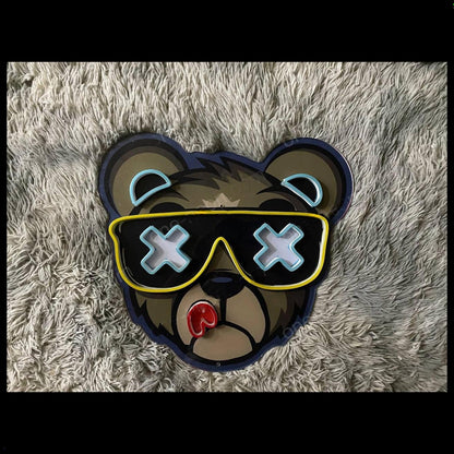 Bad Bear Cartoon Led Neon Sign With Blue Yellow Red For Home Decor | Shineneon