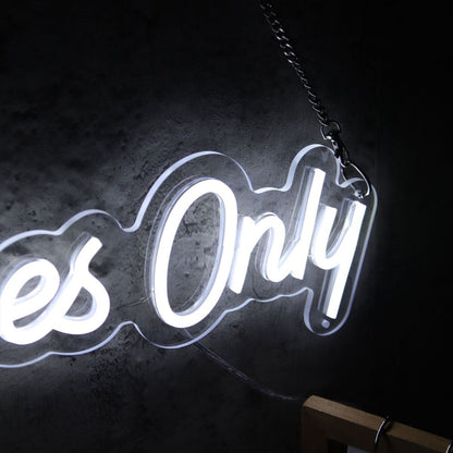 Bad Bitches Only White Neon Sign | Shineneon