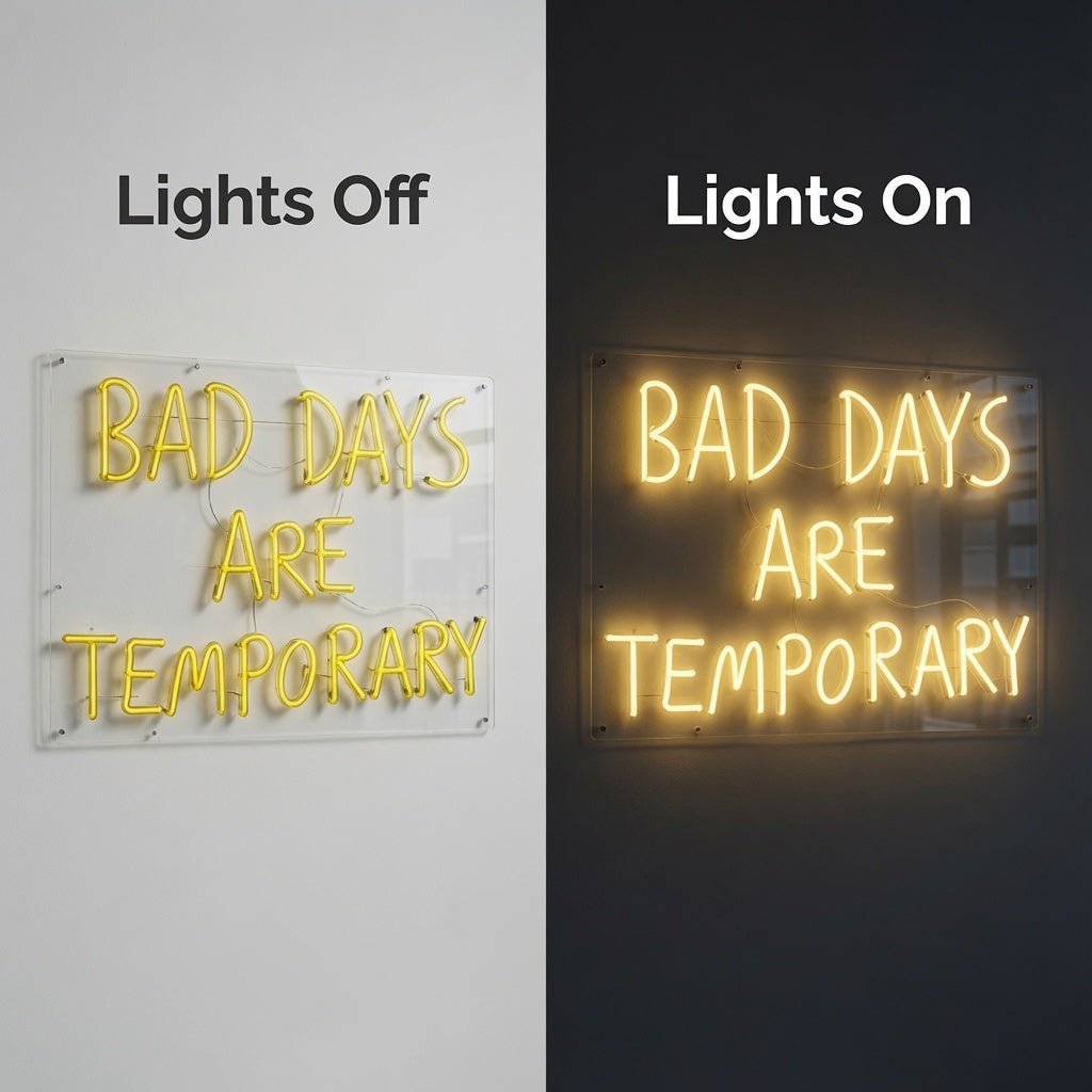 Bad Days Are Temporary LED Neon Sign Wall Neon Sign - Shineneon