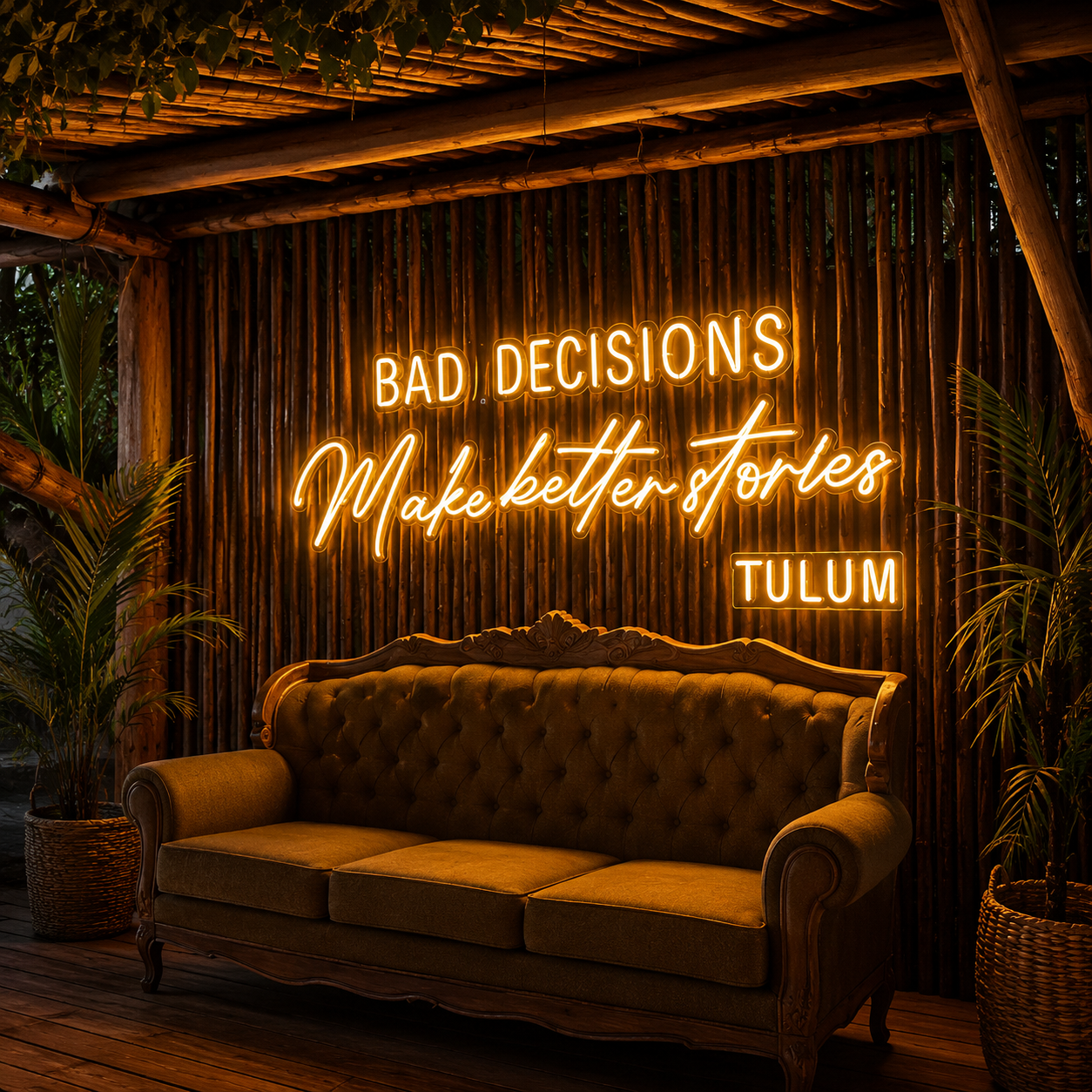 Bad Decisions Make Better Stories LED Neon Sign Home Art - 01 Original Product Image