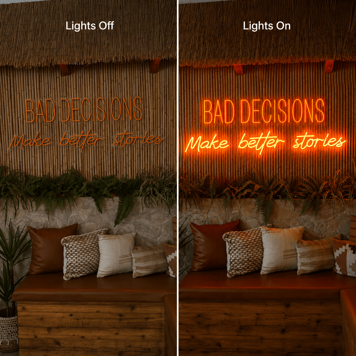 Bad Decisions Make Better Stories LED Neon Sign Home Wall Art Home Art - Shineneon